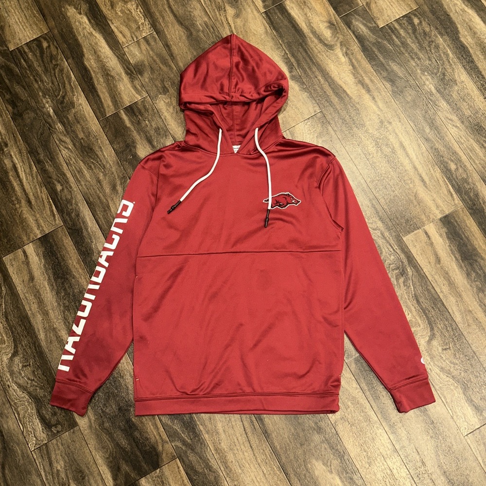 Champion Arkansas Razorbacks Pullover Hoodie Men's Medium Team Logo Burgundy
